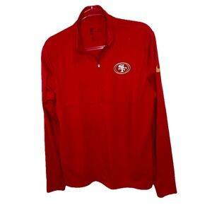 San Francisco Nike 49ers Mens Dri-Fit 1/4 Zip Pullover Size Medium Red